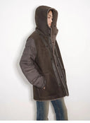 "Winter Institute" Windproof and Warm Drop Shoulder Large Version Long Hooded Detachable Liner Parka
