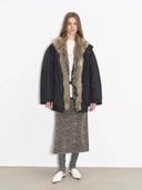 Travel Notes Fashionable Warm and Fluffy Waterproof Outdoor Fox Fur Collar Removable down Parka for Winter