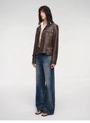 Imported Oil Wax Sheepskin Waist Leather Jacket from New Zealand"Phantom of the Floating Palace"