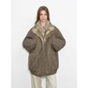 Travel Notes Fashionable Warm and Fluffy Waterproof Outdoor Fox Fur Collar Removable down Parka for Winter