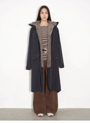 "Winter Institute" Windproof and Warm Drop Shoulder Large Version Long Hooded Detachable Liner Parka