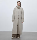 "Moonlit Veil"Straight-Cut Raglan Sleeve Double-Layer Collar Wool Coat for Women