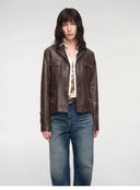 Imported Oil Wax Sheepskin Waist Leather Jacket from New Zealand"Phantom of the Floating Palace"