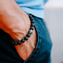 Obsidian Lava Stone Bracelet