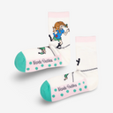 Pippi and the Tightrope White Panel Socks