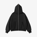 Men's Fleeced Full-Zip Boxy Hoodie