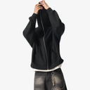 Men's Fleeced Full-Zip Boxy Hoodie