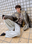 Travel Notes Fashionable Warm and Fluffy Waterproof Outdoor Fox Fur Collar Removable down Parka for Winter