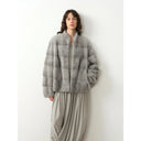 Imported Purple Label Mink Coat Horizontal Ridge Leaning against the Ridge Craft Mink Fur Coat