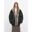 Travel Notes Fashionable Warm and Fluffy Waterproof Outdoor Fox Fur Collar Removable down Parka for Winter