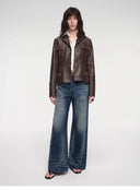 Imported Oil Wax Sheepskin Waist Leather Jacket from New Zealand"Phantom of the Floating Palace"