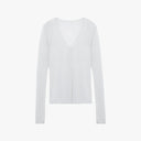 "Long Island Vacation" Wool Blend V-Neck Straight Shoulder Knitted Cardigan Spring