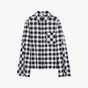 Tencel Acetate Jacquard Check Dropped Shoulder Shirt"Style Diary"