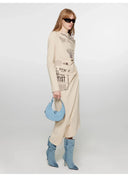 "Style in the City" Original Printed One-Shoulder Bias-Cut Dress Women'S Pleated Waist Slimming Long Dress Spring