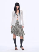 "Long Island Vacation" Wool Blend V-Neck Straight Shoulder Knitted Cardigan Spring