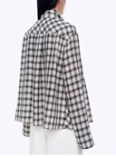 Tencel Acetate Jacquard Check Dropped Shoulder Shirt"Style Diary"
