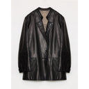 Vintage Suede/Waxy Goatskin Leather Mid-Length Suit Jacket "Bavaria"