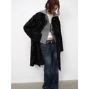 "Roman Theater" Sheepskin Fur One-Piece Long round Neck Straight Fur Coat for Women Winter