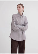 Plaid Shirt Commuting Inner Top High-End Long-Sleeved "Independence Song"