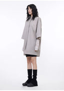Workplace Siren Style College Style Silhouette Splicing Fashion Design Pullover Shirt
