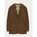 Vintage Suede/Waxy Goatskin Leather Mid-Length Suit Jacket "Bavaria"