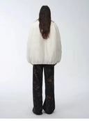 "Warm Dialogue" Two-Tone Fox Fur Collar Detachable 90 Goose down Jacket Mid-Length down Parka