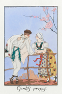 Heavy-Weight Premium T-Shirt "Gentils Propos" by George Barbier (1922)