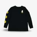 Moomintroll's Flower Longsleeve Shirt With Cuffrib Unisex - Black