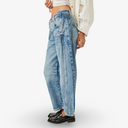 We the Free Good Luck Mid Rise Barrel Leg Jeans