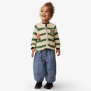 Kids' Tulip Appliqué Zip Sweater