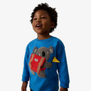 Kids' Koala Long Sleeve Cotton Graphic Pocket T-Shirt