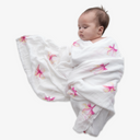 Plumeria Swaddle Blanket