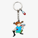 Pippi Longstock Metal Key Ring - Saft