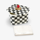 Courtly Check Enameled Steel Recipe Box