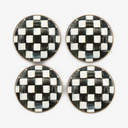 Courtly Check Set of 4 Enameled Steel Appetizer Plates