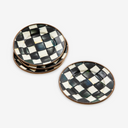 Courtly Check Set of 4 Enameled Steel Appetizer Plates