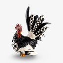 Courtly Check Rooster Figurine