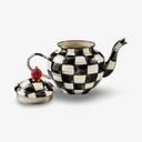 Courtly Check Enameled Steel 4-Cup Teapot