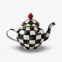 Courtly Check Enameled Steel 4-Cup Teapot
