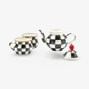 Courtly Check Enameled Steel Tea Party Set