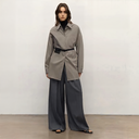 "Heart's Desire" High-End High-Density Nylon Cotton Drapes Stylish All-Match Silhouette Shirt