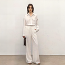 "Heart's Desire" High-End High-Density Nylon Cotton Drapes Stylish All-Match Silhouette Shirt
