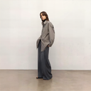 "Heart's Desire" High-End High-Density Nylon Cotton Drapes Stylish All-Match Silhouette Shirt