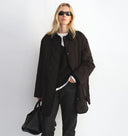 "Diamond Texture" Splicing Lapel 90 White Goose down Barn Jacket down Jacket Women