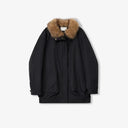 Removable Fox Fur Collar 90% White Goose down Easy to Care for Practical and Water-Repellent Parka for Women