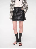 "Houston Street" New Zealand Imported Sheepskin Vintage A-Line Short Skirt