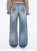 "Refreshing West Coast" Straight-Cut Selvedge Jeans with Smudged & Splashed Ink Detailing