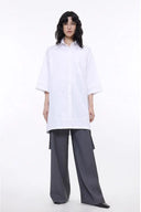 Workplace Siren Style College Style Silhouette Splicing Fashion Design Pullover Shirt