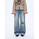 "Refreshing West Coast" Straight-Cut Selvedge Jeans with Smudged & Splashed Ink Detailing