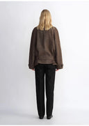 "Warm Cocoon" Italian Herringbone Wool Classic Lapel Micro-Coon Short Wool Coat for Women